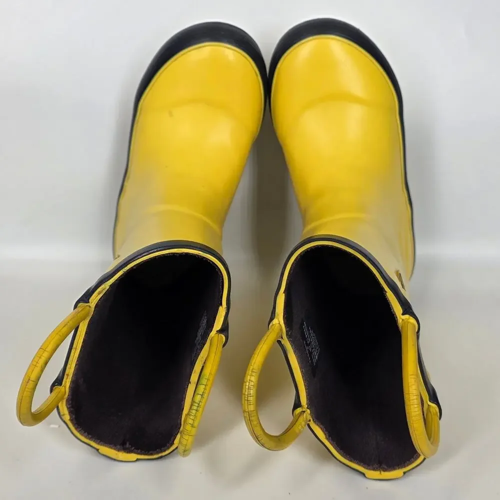 L.L.BEAN TODDLER RAIN PULL-ON BOOTS – BRIGHT YELLOW – TODDLER SIZE 8